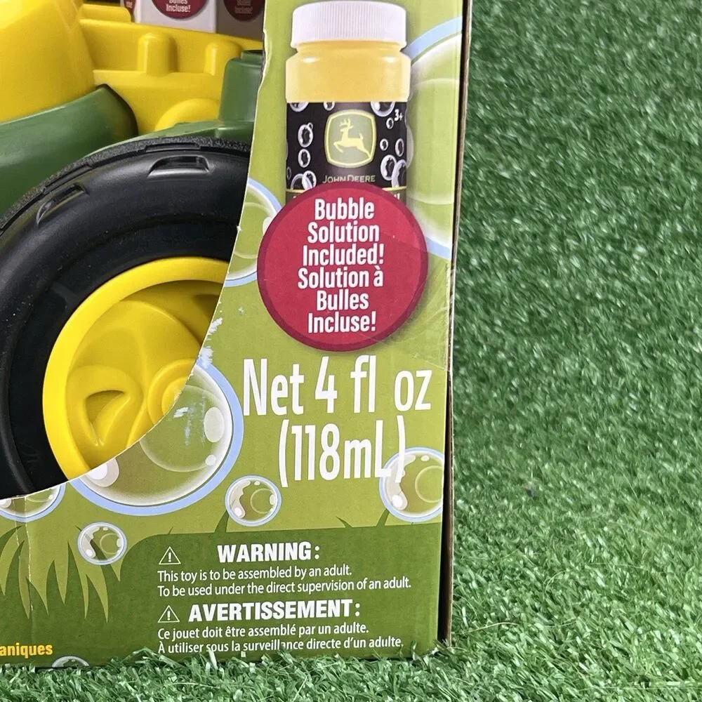 John Deere Bubble 'N' Go Lawn Mower Toy Bubble‎ Solution Toddler’s Holiday Gift